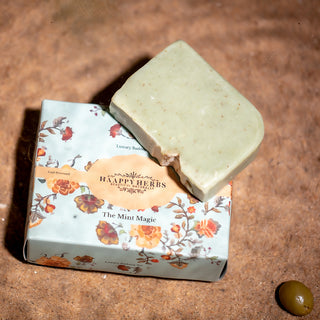 The Mint Magic Luxury Bathing Soap Bar Handmade (New)-100gms