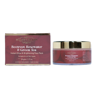 Beetroot, Rosewater & Green Tea - Intense Glow & Brightening Face Pack - 50g