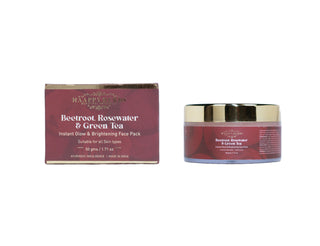 Beetroot, Rosewater & Green Tea - Intense Glow & Brightening Face Pack - 50g
